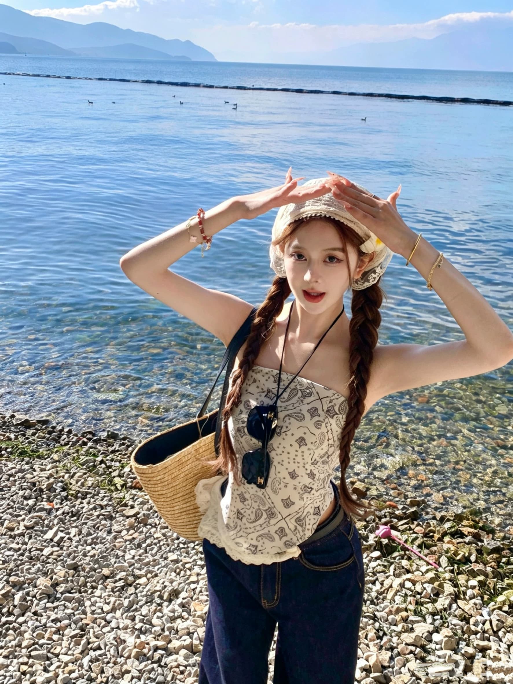 泰式肚兜小吊带背心女2026新款夏季东南亚度假风不规则抹胸短上衣 - 缩略图2