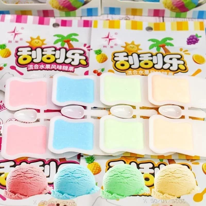 韩星刮刮乐混合水果风味网红休闲零食怀旧儿时童年趣味创意糖果 - 缩略图3