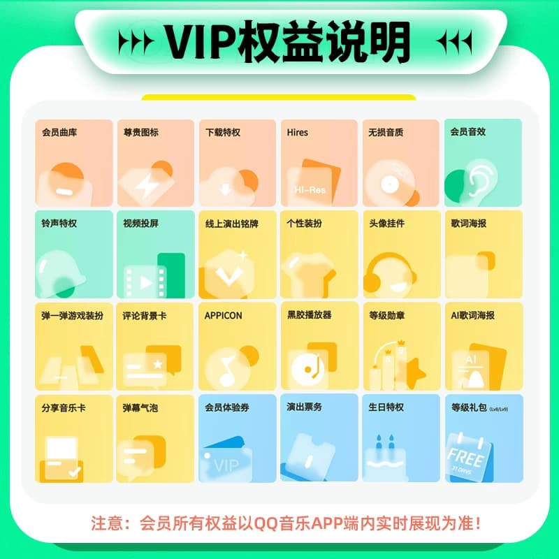 【详情页领优惠】QQ音乐会员豪华绿钻年卡绿钻豪华版一整年 - 缩略图3
