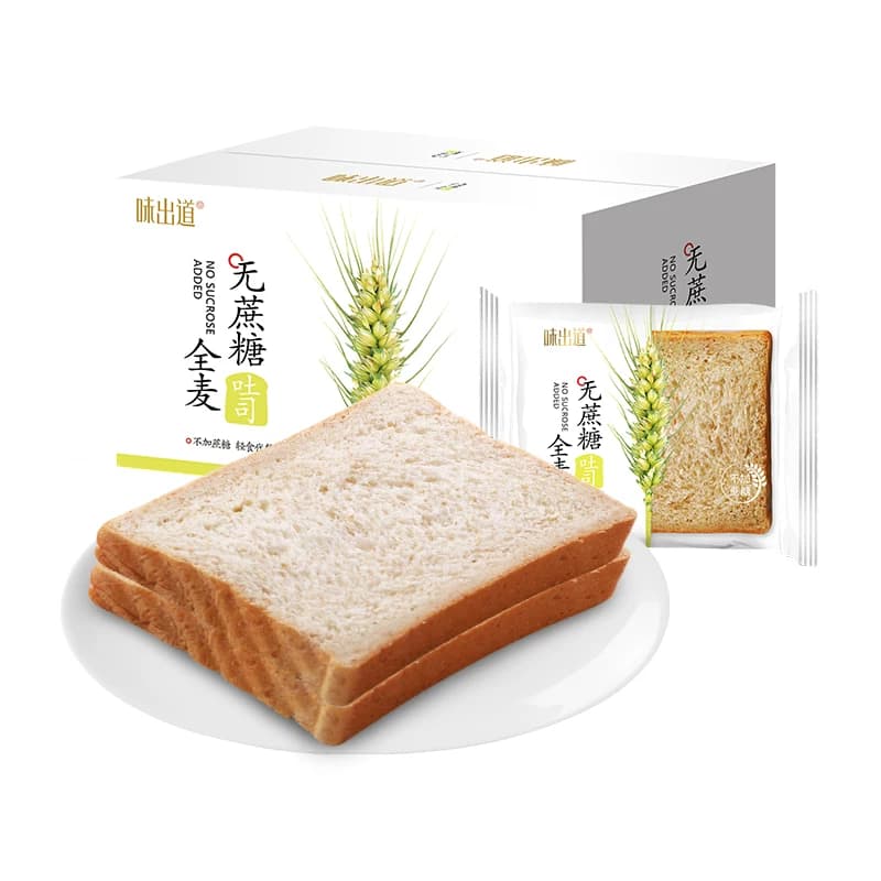 味出道全麦面包整箱代餐无糖精低0粗粮卡脂热量切片吐司早餐食品 - 缩略图5