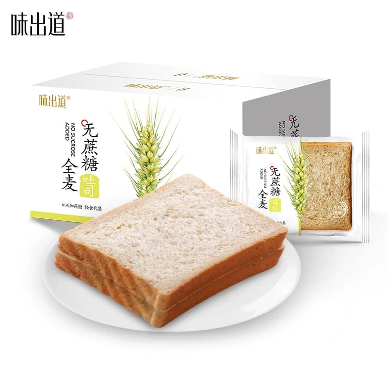 味出道全麦面包整箱代餐无糖精低0粗粮卡脂热量切片吐司早餐食品 - 缩略图2