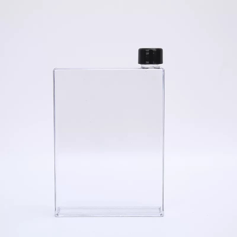 简约小巧扁方形水壶户外便携随手杯学生小容量塑料水杯带杯套防 - 缩略图5