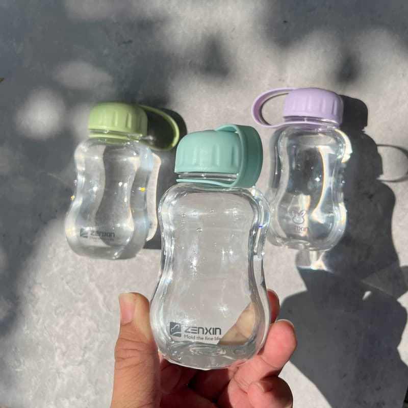儿童迷你小号随手杯塑料水杯小巧透明可爱户外小容量便携包包水杯 - 缩略图2