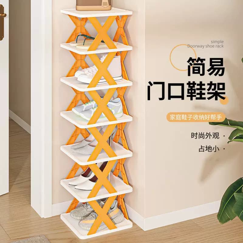 入户折叠小窄鞋架子鞋柜家用门口多层鞋子收纳神器省空间宿舍落地 - 缩略图2