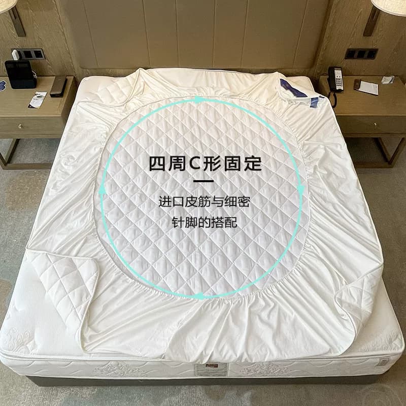 床笠罩夹棉加厚床罩床垫纯保护套防尘全棉防滑乳胶加高灰尘防螨 - 缩略图4