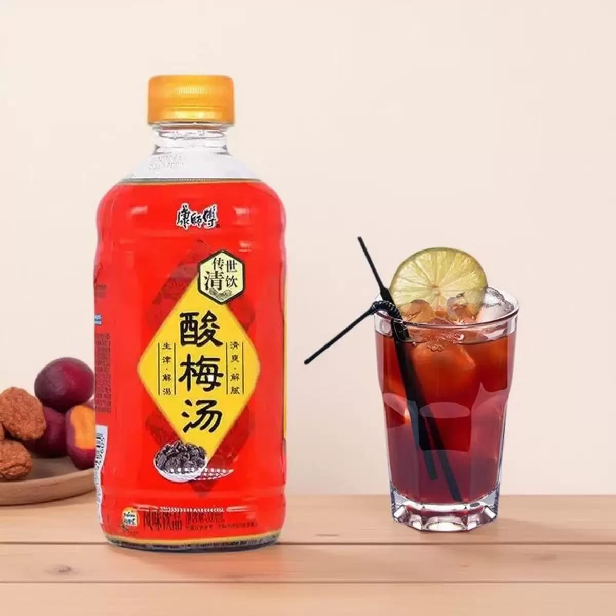 康师傅酸梅汤饮料330ml*1瓶装小瓶夏日解渴风味饮料 - 缩略图2