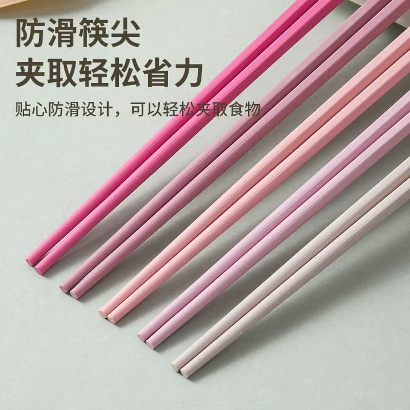 【5双】日式马卡龙合金筷 - 缩略图3