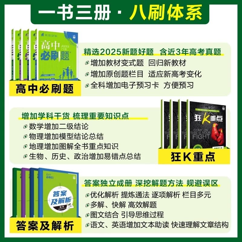 必刷题狂k重点2027高中高一高二数学物理化学生物必修一人教版必修12RJ上册英语教辅资料选修选择性苏教版地理预习译林版正版练习 - 缩略图3