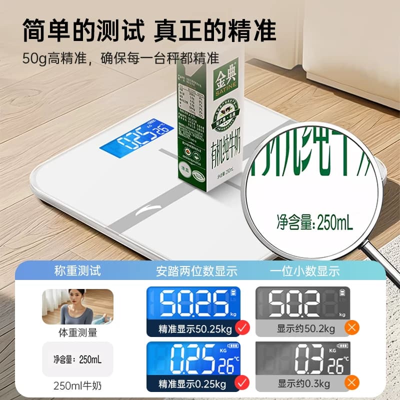 ANTA安踏电子秤家用体重秤2026减肥专用智能精准体重的体脂秤称重 - 缩略图2