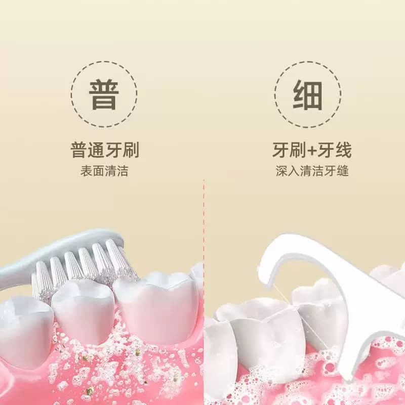 100支家庭装牙线独立包装牙签家用便携式口腔清洁一次性牙签牙线 - 缩略图4