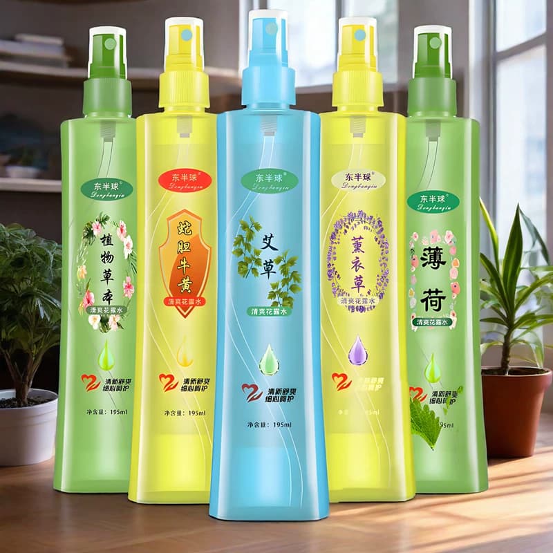大瓶195ML喷雾型花露水薄荷清凉蛇胆艾草植物清香花露水家庭装 - 缩略图5