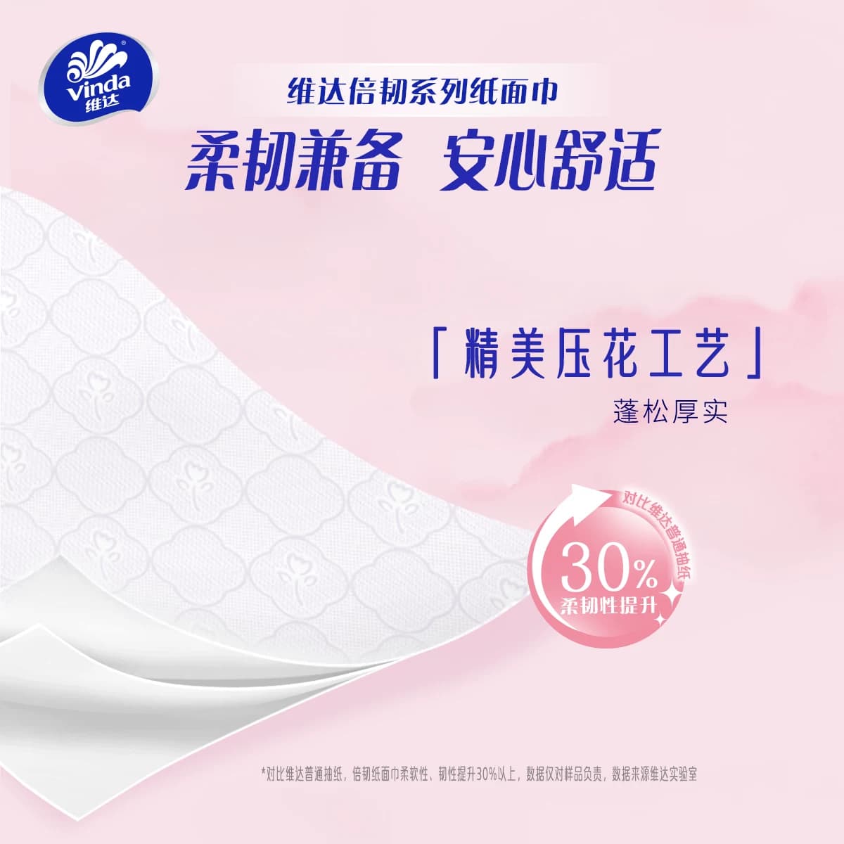 维达抽纸24包100抽纸巾家用实惠装餐巾纸面巾纸卫生纸擦手纸抽 - 缩略图3
