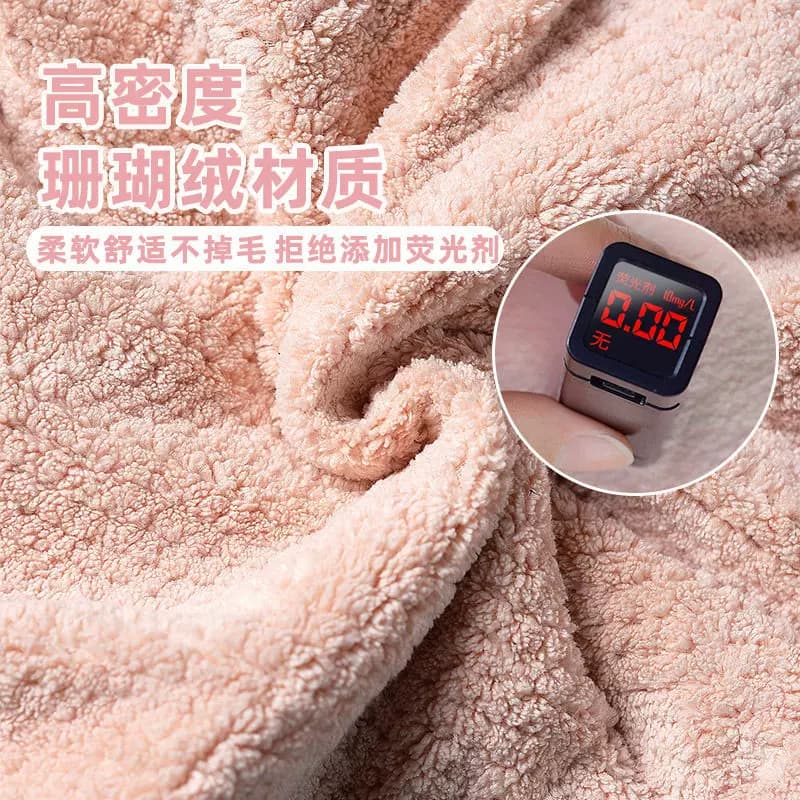 双层加厚干发帽女吸水速干发巾擦头发珊瑚绒毛巾浴帽包头巾不掉毛 - 缩略图3