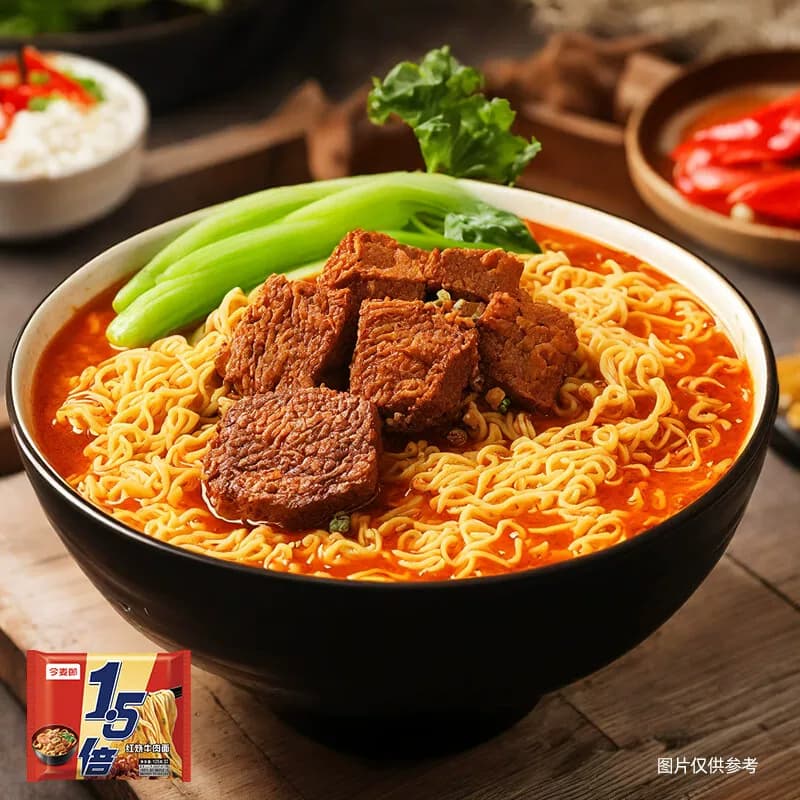 今麦郎方便面泡面大今野1.5倍袋装大面饼香辣酸菜牛肉面速食泡椒 - 缩略图4
