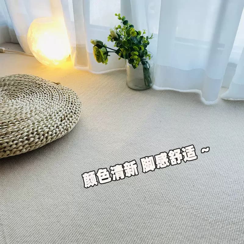 纯色办公室地毯卧室水泥地拍照直播间地垫商用大面积房间客厅圆形 - 缩略图4