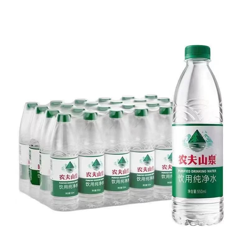 农夫山泉550ml*24瓶整箱饮用纯净水绿盖瓶饮用水自来水城市旅游 - 缩略图4