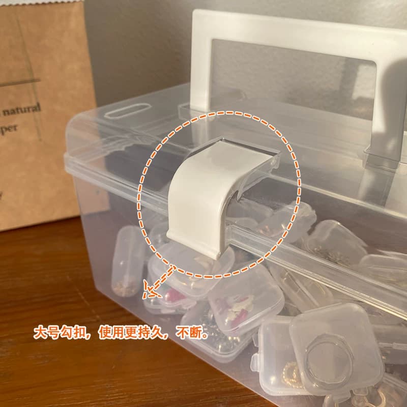 PVC防氧化透明塑料收纳盒便携大容量防尘盒子项链耳饰整理首饰盒 - 缩略图4