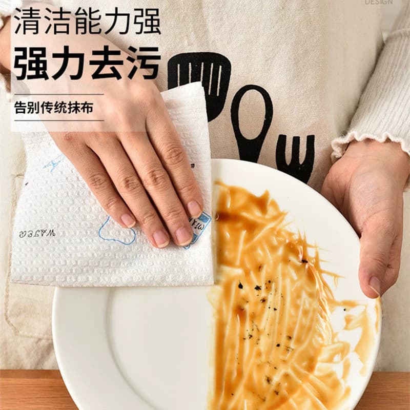 懒人抹布干湿两用清洁用品厨房用纸专用纸巾一次性洗碗布吸水吸油 - 缩略图3