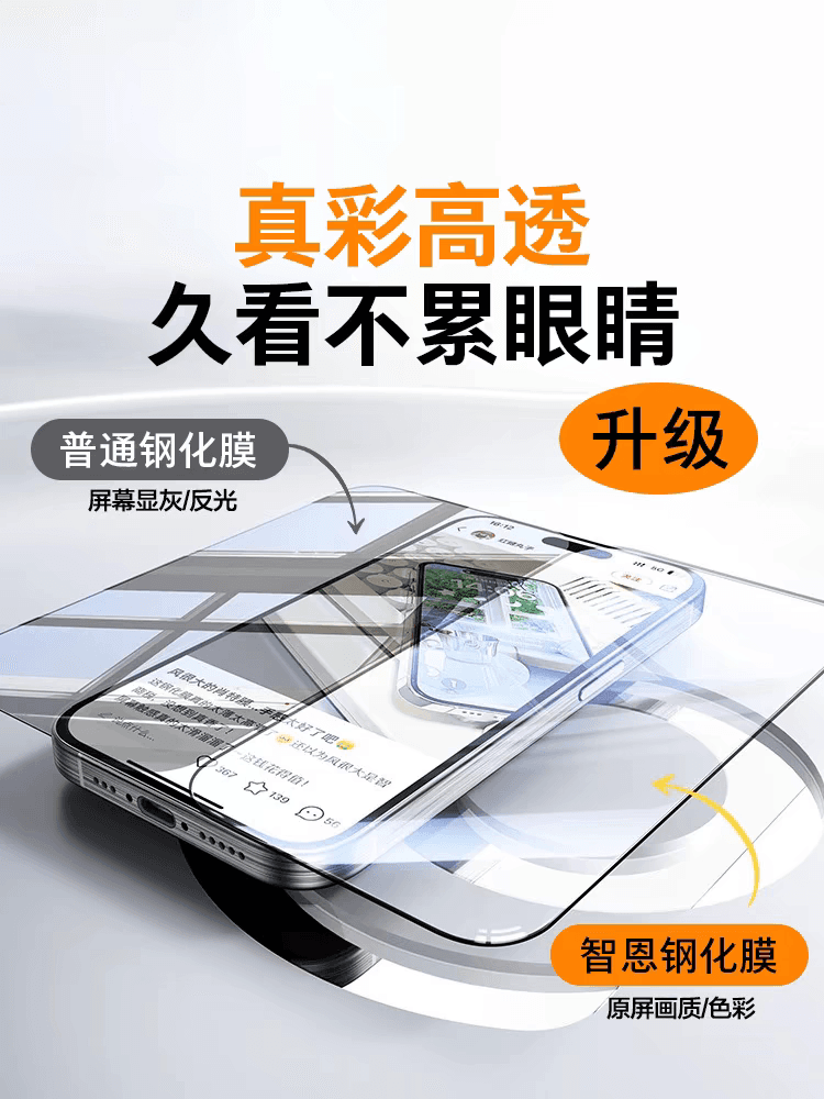 手机膜钢化膜适用苹果17/15promax无尘仓秒贴膜iphone14plus13ip12听孔防尘网11pro全屏XRX防指纹覆盖防爆 - 缩略图3