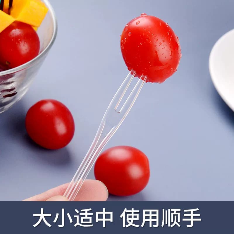 【50根 大号】一次性爱心型水果叉 - 缩略图4
