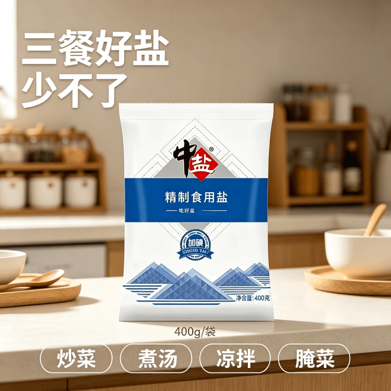 精选加碘未加碘精制食用盐家用健康炒菜调味腌制细盐井矿盐巴 - 缩略图2