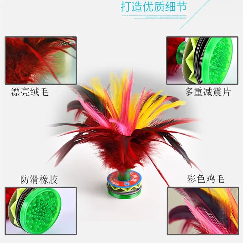 毽子儿童小学生比赛专用耐踢毛毽球老式键运动腱鸡毛幼儿园跳皮筋 - 缩略图2