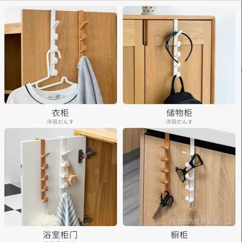 【1个】免打孔衣柜门后挂衣钩 - 缩略图5