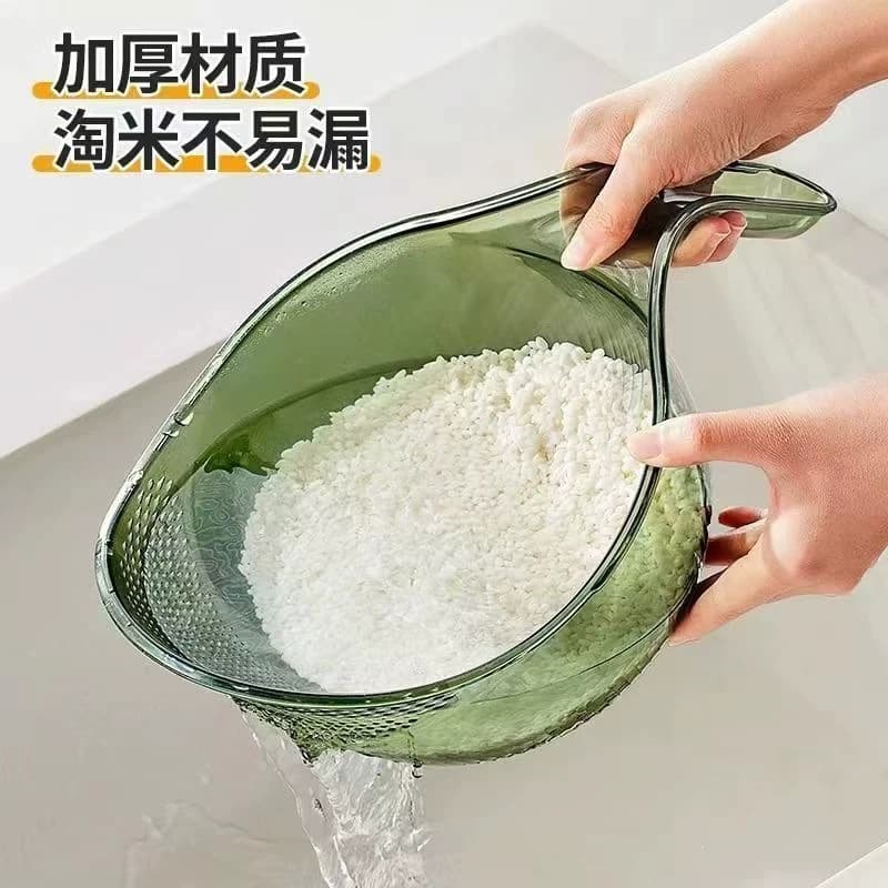 【1个】厨房洗米淘米盆细孔沥水篮家用带手柄淘米洗水果盆子 - 缩略图3