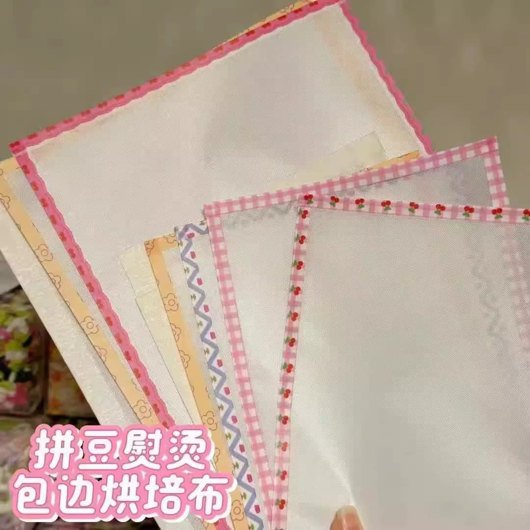 加厚粗纹拼豆烘焙布专用高温布耐高温烫手工diy可重复纹理包边 - 缩略图4
