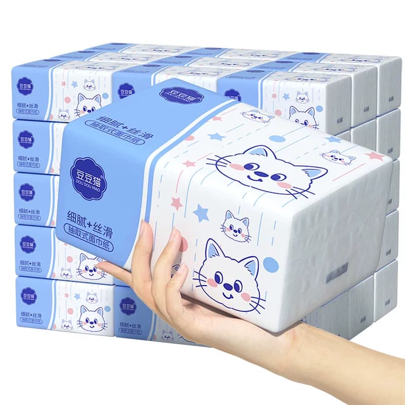 抽纸纸巾实惠整箱装餐巾纸家用面巾纸一次性擦脚纸干湿两用卫生纸 - 缩略图2