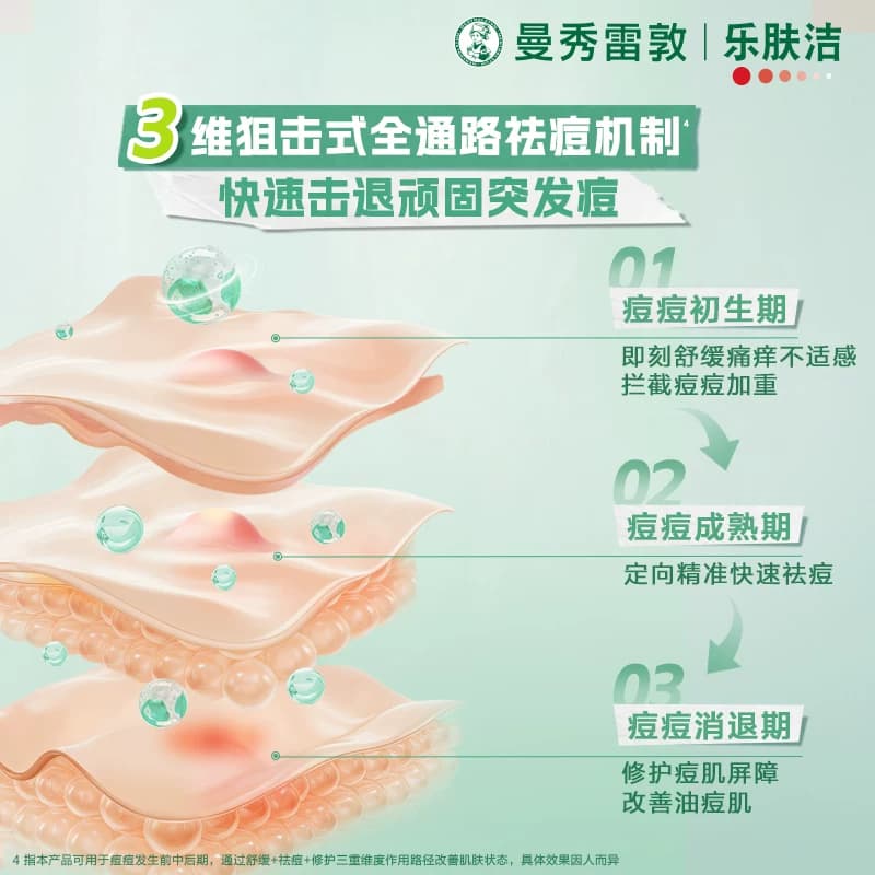 曼秀雷敦乐肤洁祛痘凝胶去痘膏精华抗痘啫喱淡化痘印温和舒缓痘疤 - 缩略图4