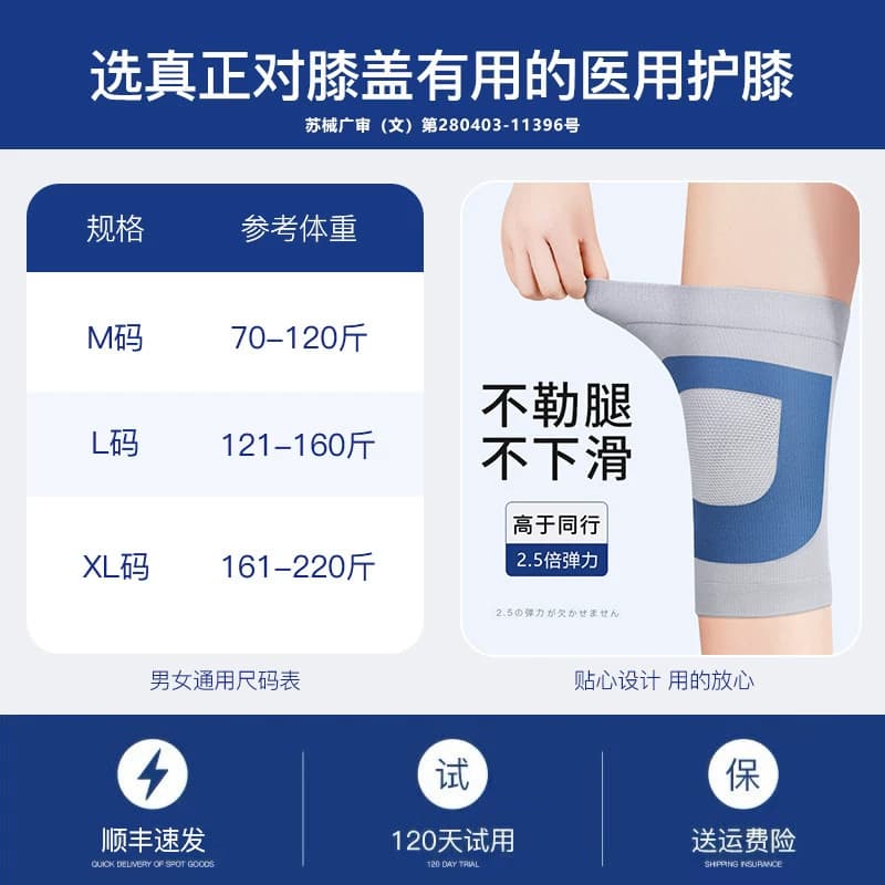 医用半月板护膝盖套男女士关节炎保暖老人损伤艾草滑膜发热防寒腿 - 缩略图5
