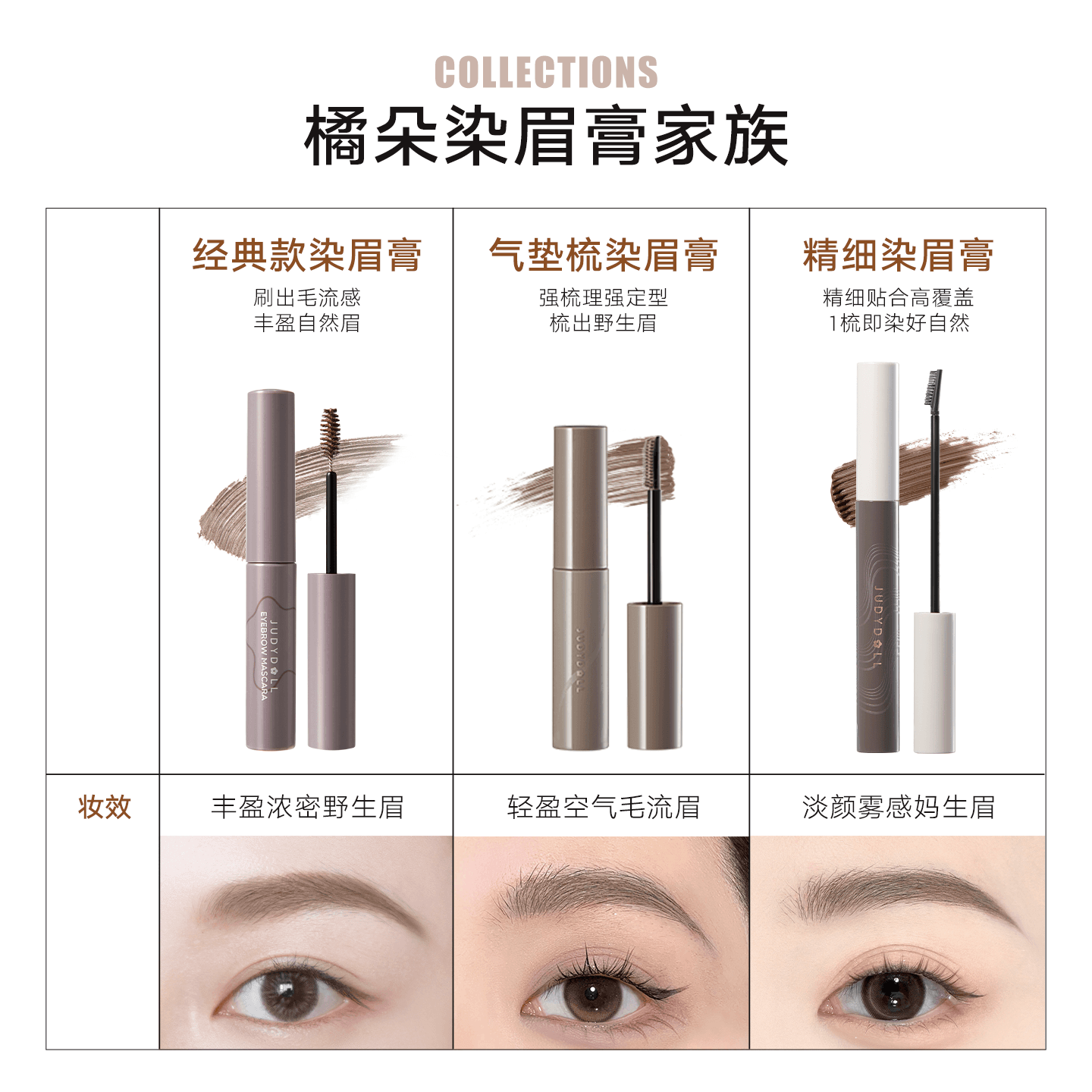 【跨品2件9折】Judydoll橘朵染眉膏浅色防水持久定型眉笔新手学生 - 缩略图5