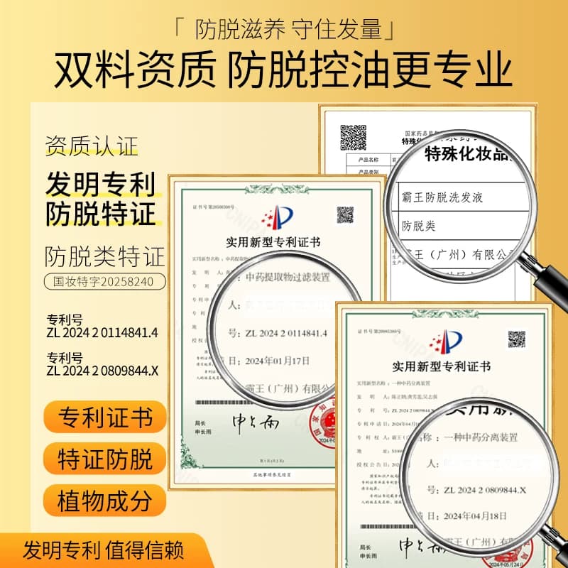 霸王洗发水侧柏叶防脱固发洗头膏控油蓬松洗发露人参洗发液洗头水 - 缩略图4