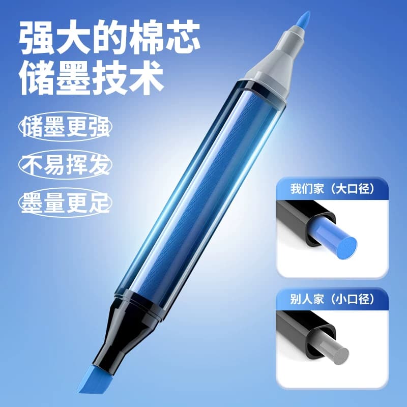 得力油性马克笔48/80色双头水彩笔酒精马克笔正版套装小学生儿童专用手绘动漫设计美术绘画丙烯彩色笔涂鸦笔 - 缩略图4