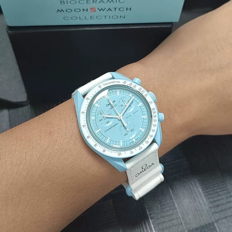 瑞士欧米茄Swatch联名款行星超霸石英手表男女腕表情人节日送礼物 - 缩略图4