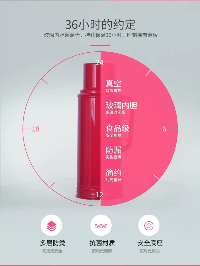 2L普通老式暖瓶家用热水瓶学生宿舍小暖壶皮保温瓶开水瓶塑料外壳 - 缩略图4