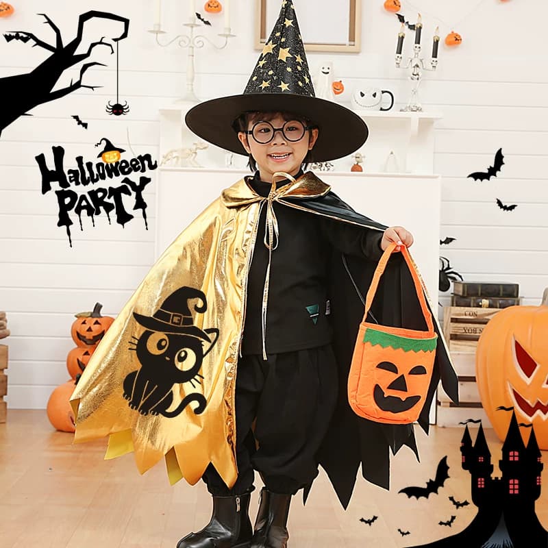 2026万圣节儿童服装男童斗篷披风女童衣服装扮幼儿园cosplay服饰 - 缩略图4