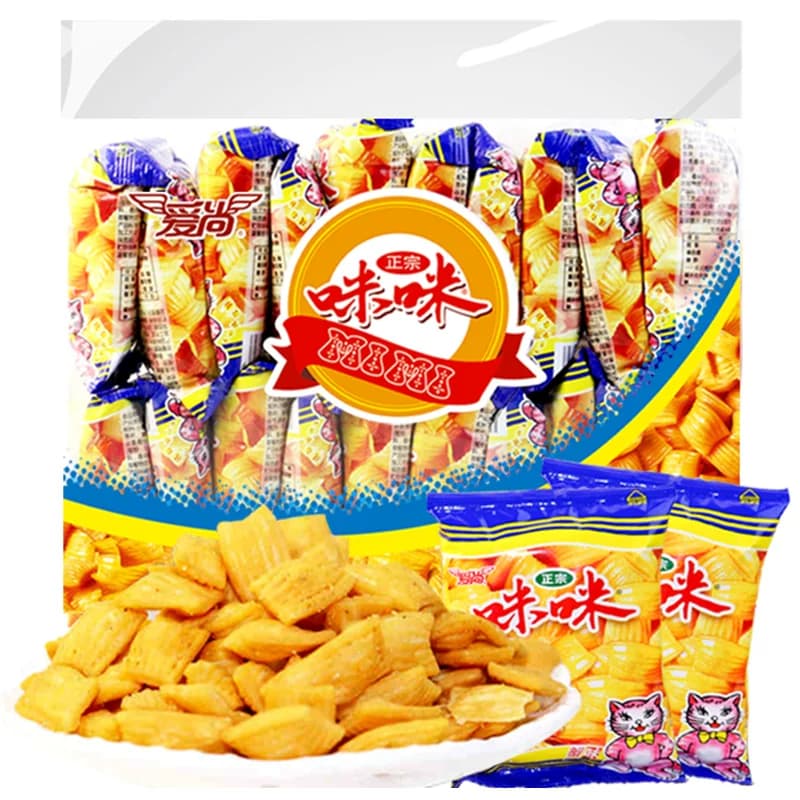 爱尚咪咪蟹味膨化薯片条18gX20包零食礼包凑单小吃休闲网红办公室 - 缩略图2