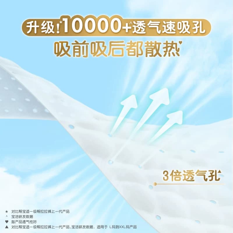 【散热王者】箱装帮宝适一级帮拉拉裤夏天超薄透气L-4XL纸尿裤 - 缩略图5