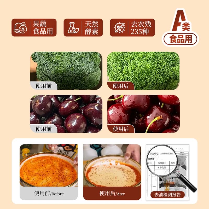 蔬果园洗洁精家用食品用a类洗涤灵剂洗碗液去重油农残果蔬清洁剂 - 缩略图2