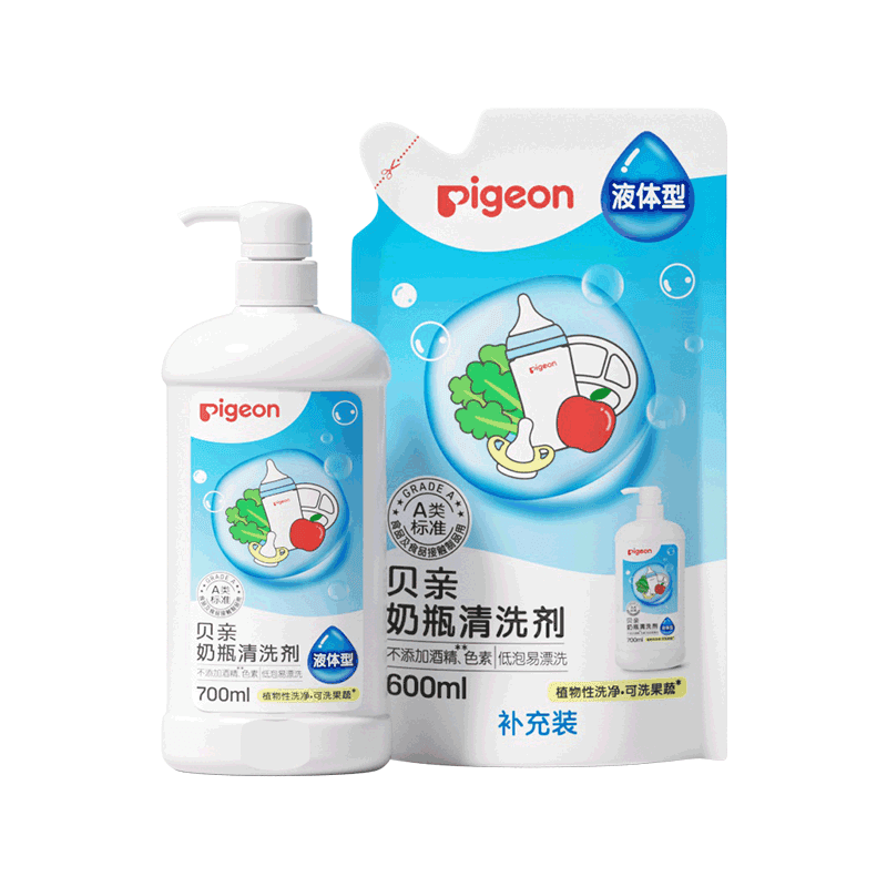 Pigeon 贝亲婴儿奶瓶清洗剂果蔬清洁剂宝宝奶嘴水果餐玩具洗洁精 - 缩略图2