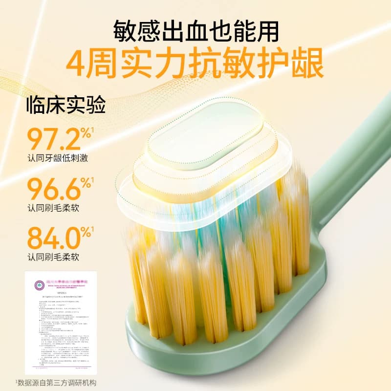 【檀健次同款】狮王细齿洁宽薄宽头软毛牙刷茶抗敏家庭装口腔清洁 - 缩略图3