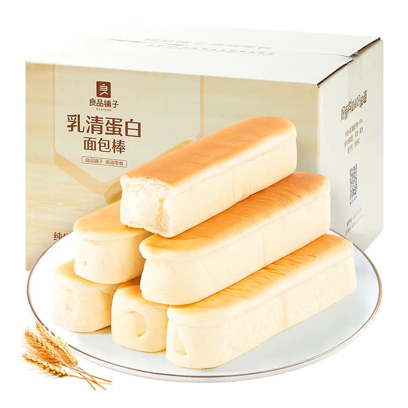良品铺子乳清蛋白面包棒整箱营养健康早餐零食办公室代餐休闲食品 - 缩略图2
