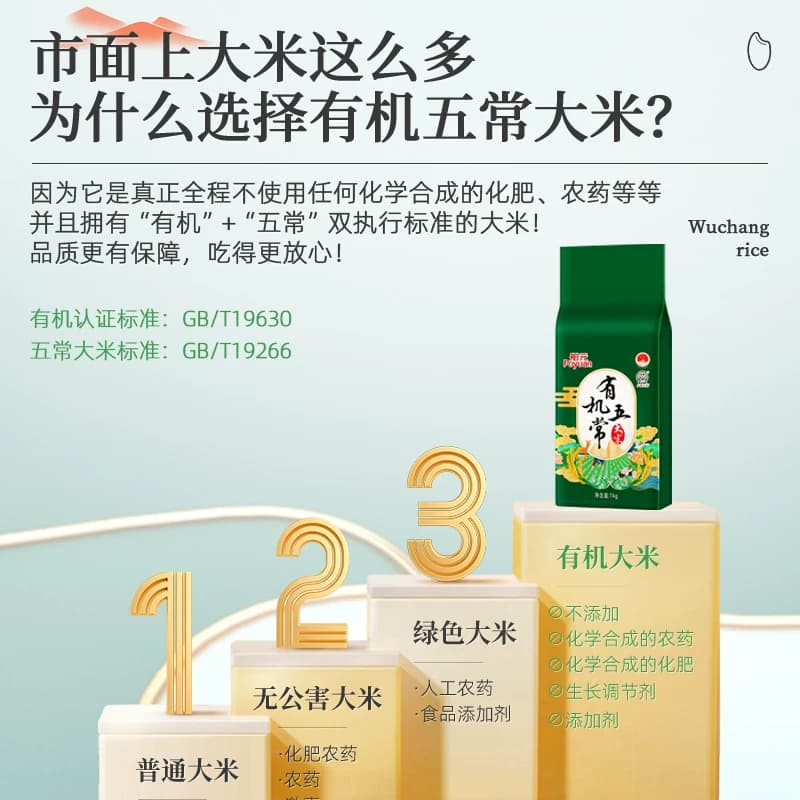 舶元有机五常大米1kg寒地黑土东北大米口感细腻全程有机可溯源 - 缩略图2