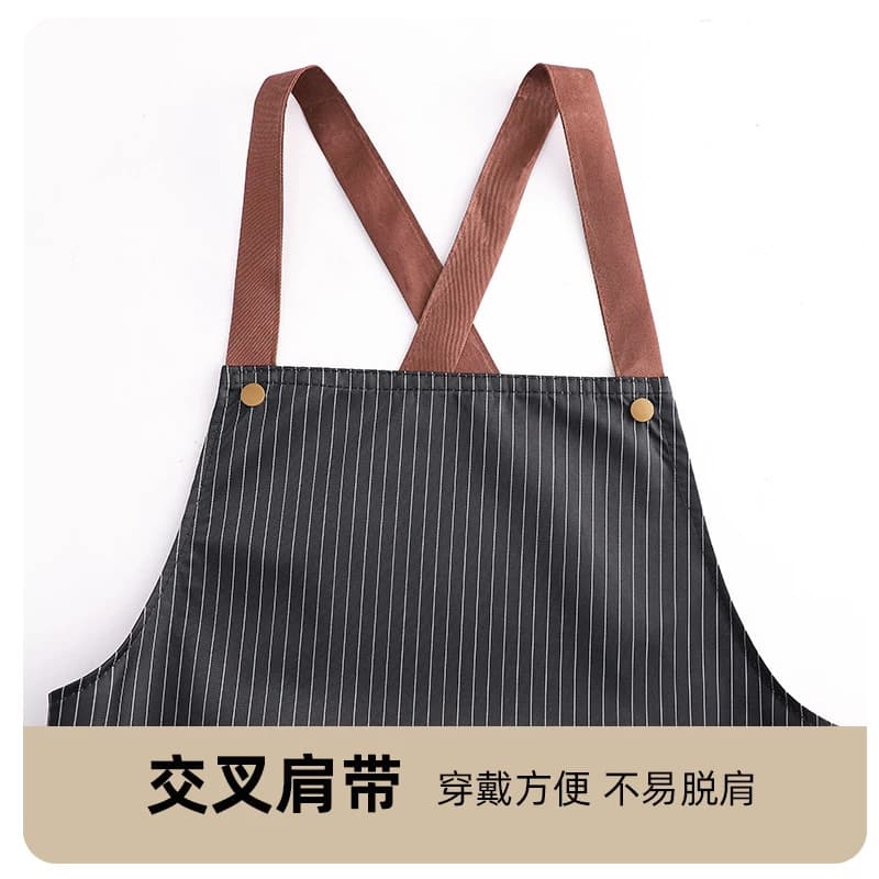 围裙厨房家用2026新款可拆卸擦手巾防污工作服免绑带做饭围腰1件 - 缩略图3