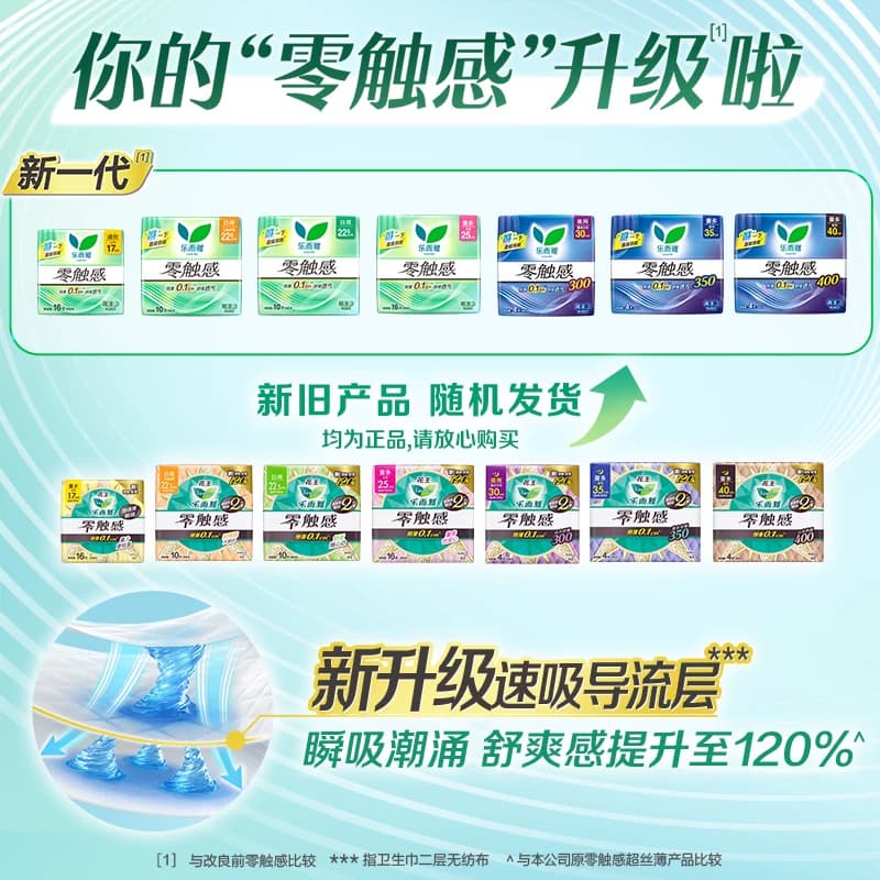 【下拉享大额优惠】乐而雅卫生巾零触感超薄姨妈巾新老交替发货 - 缩略图2