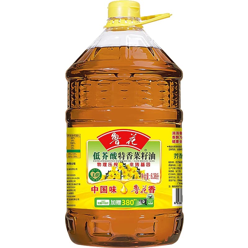鲁花低芥酸特香菜籽油6.38L物理压榨 食用油菜油 - 缩略图2