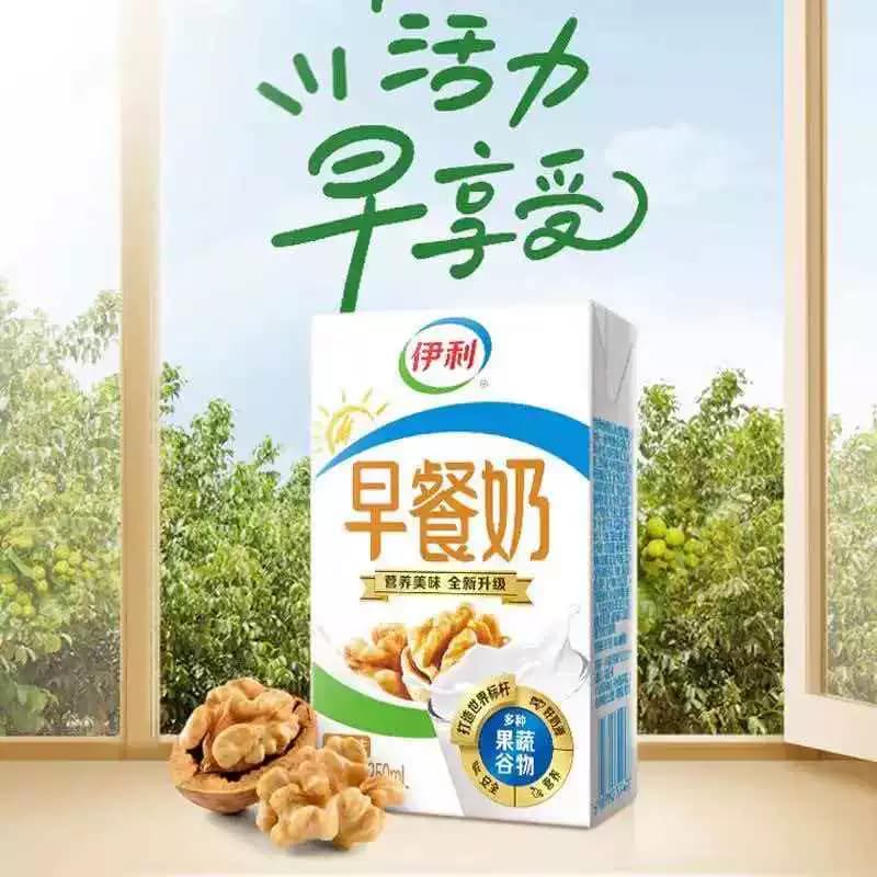 伊利核桃早餐奶250ml*24盒/整箱学生营养早餐搭档美味牛奶6月产 - 缩略图4