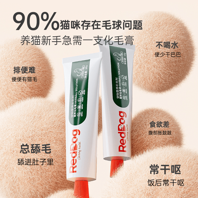 RedDog红狗营养膏化毛膏试吃猫咪狗狗宠物化毛球营养调理肠胃 - 缩略图4